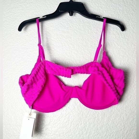 NWT NWT Good American Jacquard Demi Top And Bottom Bikini - Picture 10 of 12